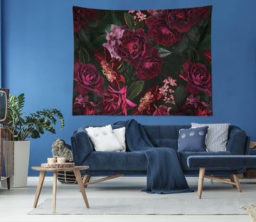 3D Crimson Flower 5332 Uta Naumann Tapestry Hanging Cloth Hang