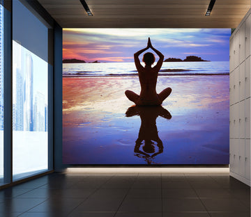 3D Yoga Pose 025 Wall Murals Wallpaper AJ Wallpaper 2 
