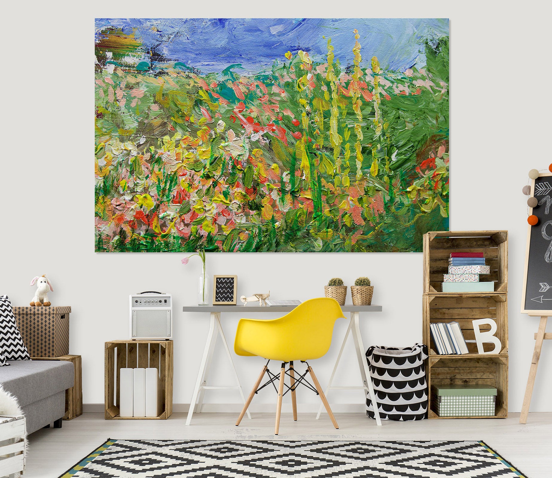 3D Grassland Flowers 325 Allan P. Friedlander Wall Sticker