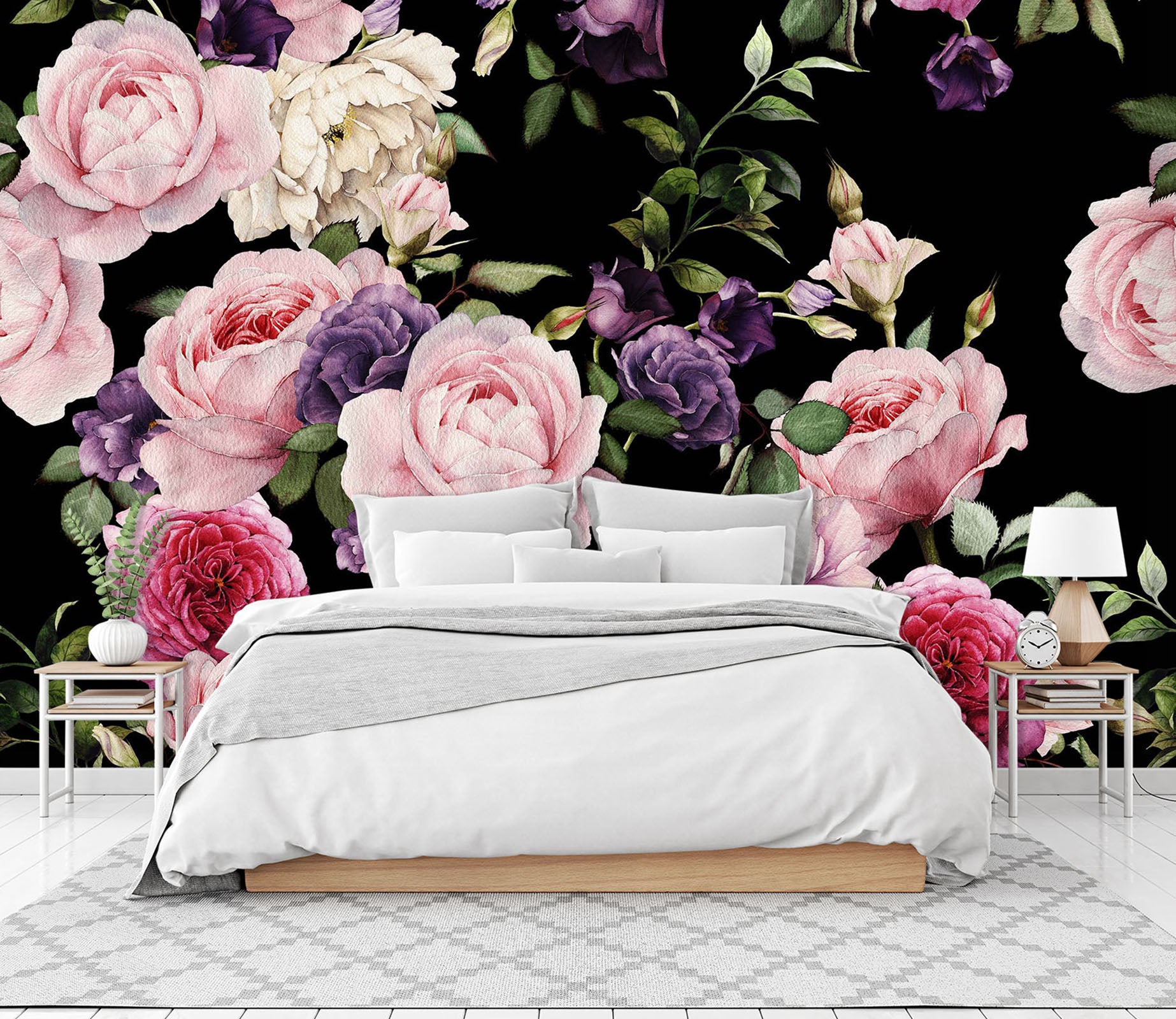 3D Hand Painted Flower 042 Wall Murals