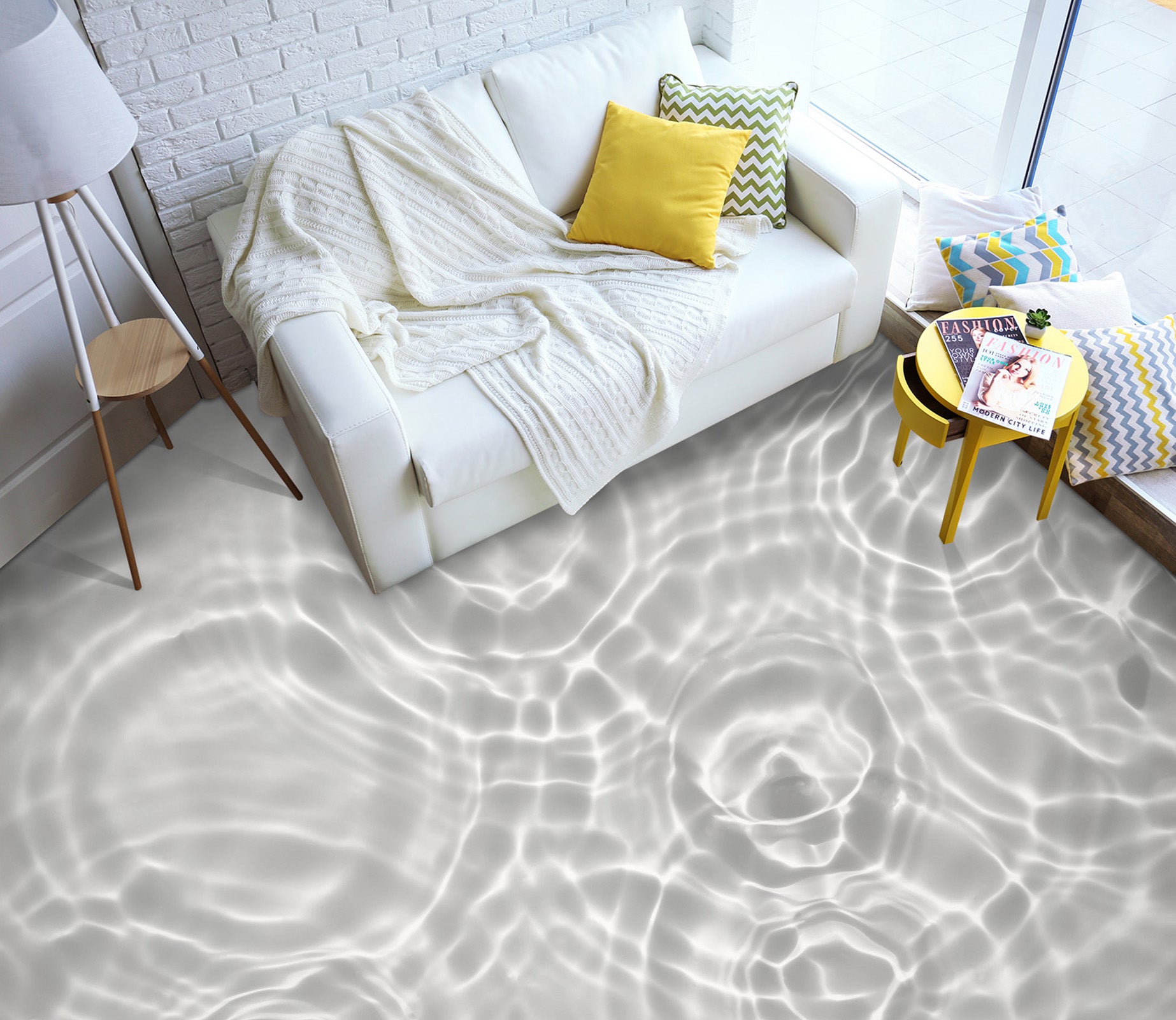 3D Grey Water Ripples 863 Floor Mural  Wallpaper Murals Rug & Mat Print Epoxy waterproof bath floor