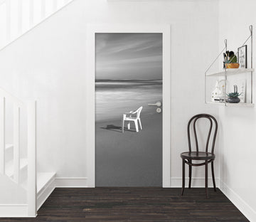 3D Grey Seaside Chair 114109 Marco Carmassi Door Mural