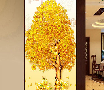 3D Golden Tree 636 Wall Murals Wallpaper AJ Wallpaper 2 