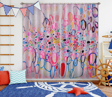 3D Colorful Circle 2417 Misako Chida Curtain Curtains Drapes