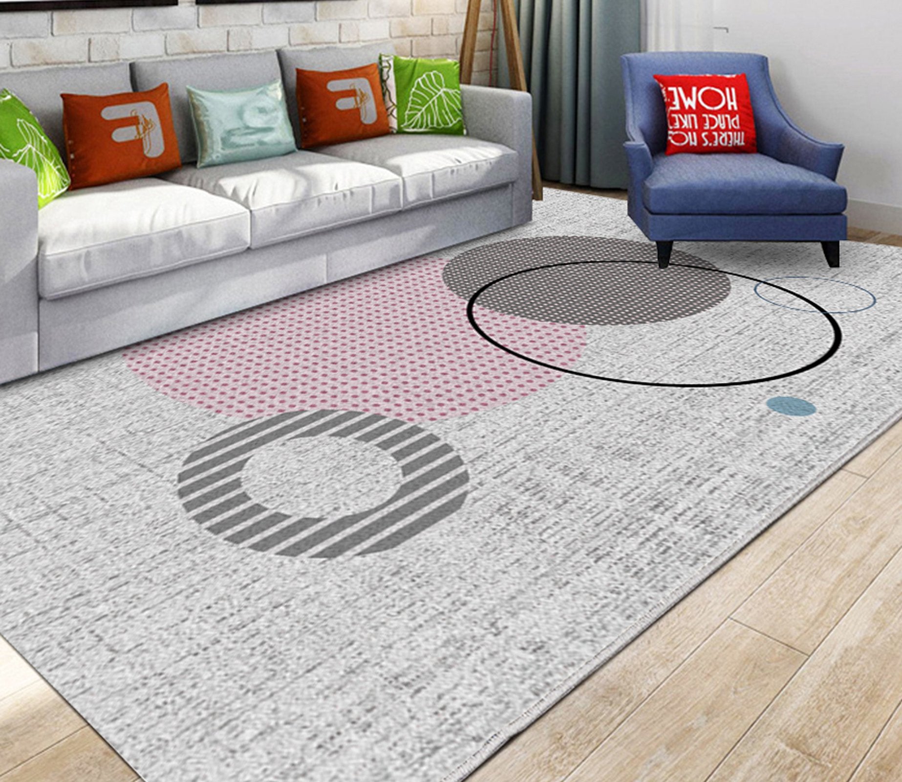 3D Modern Round WG544 Non Slip Rug Mat Mat AJ Creativity Home 