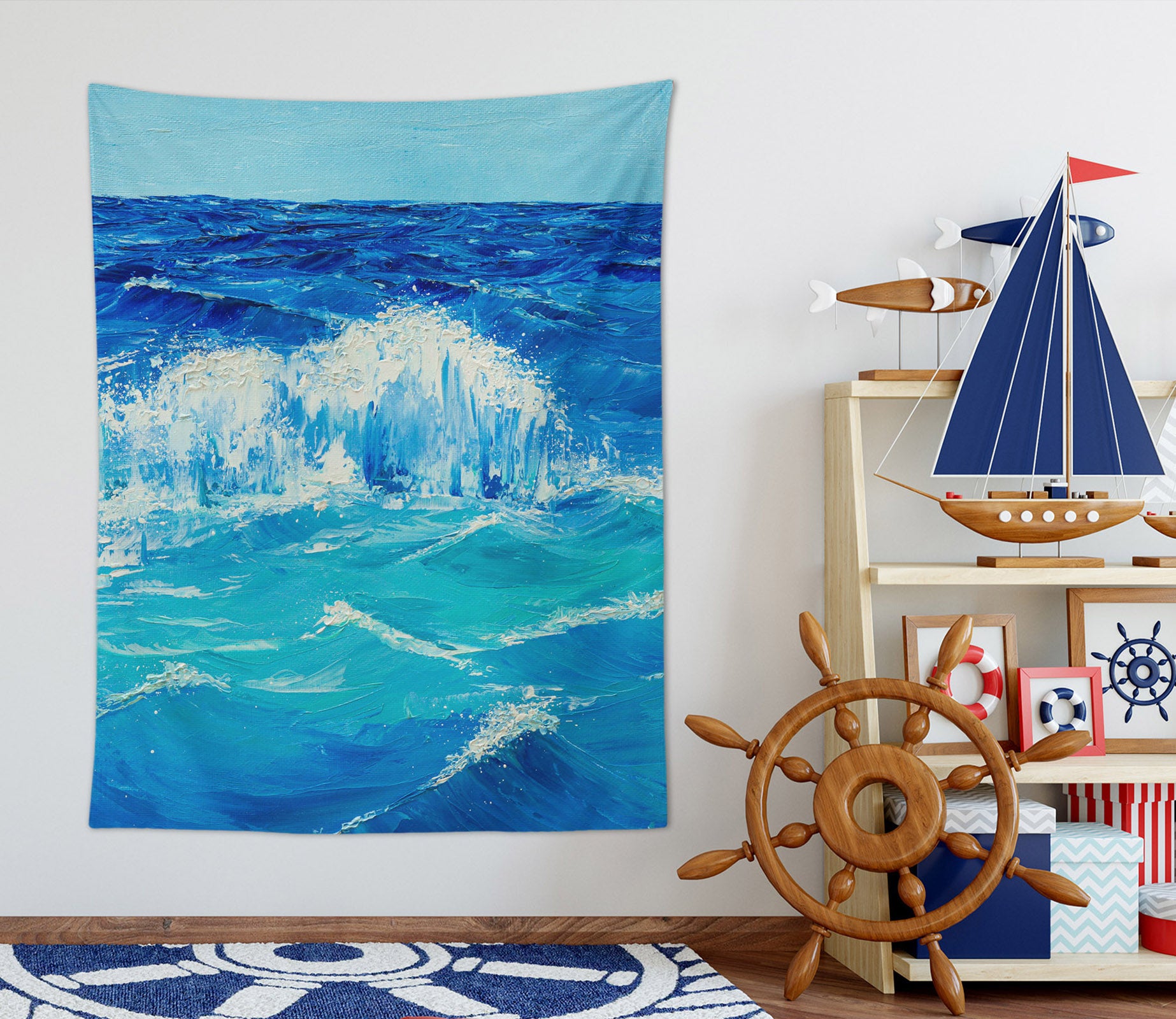 3D Blue Ocean 5284 Marina Zotova Tapestry Hanging Cloth Hang