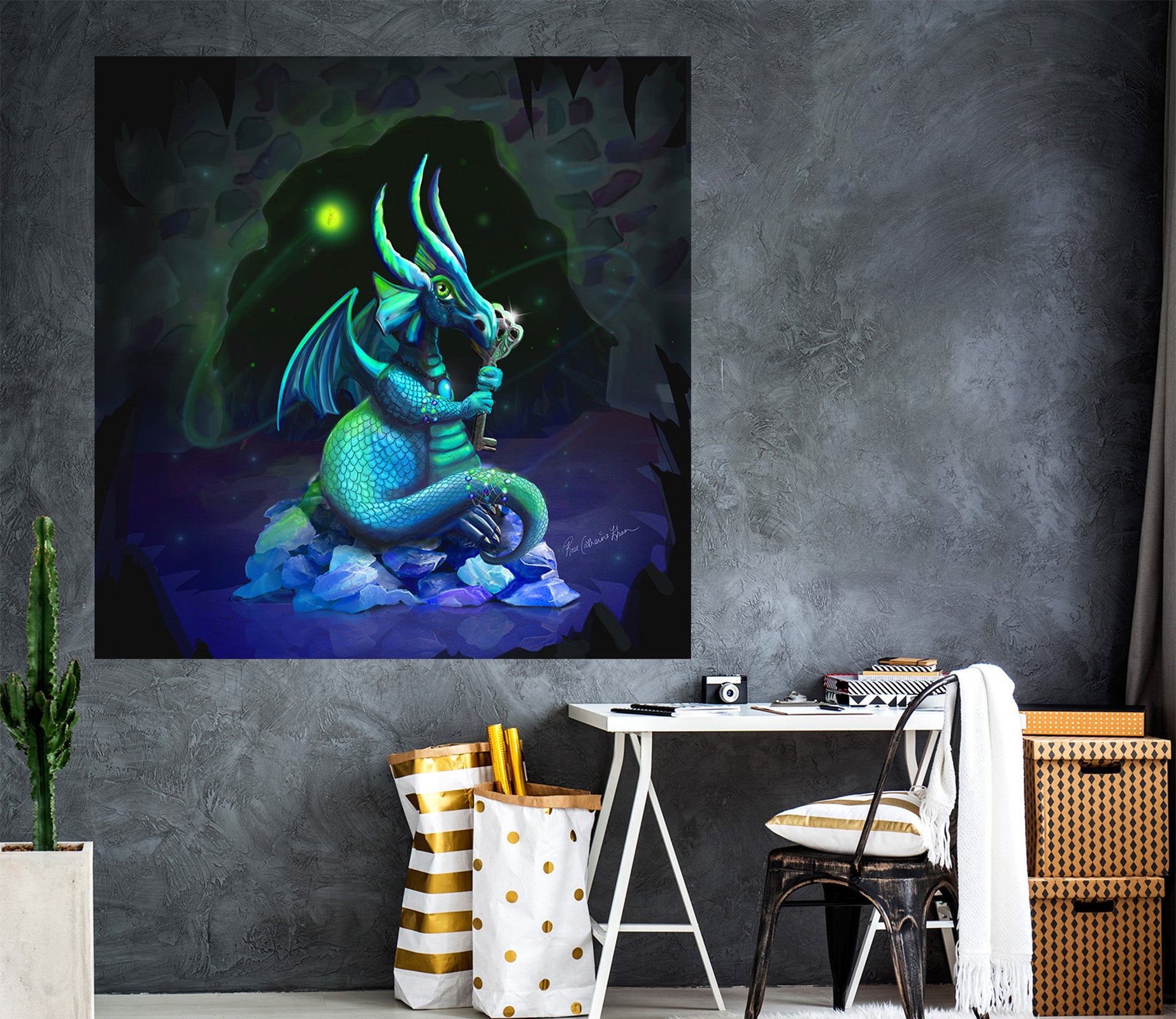 3D Dinosaur Forest 102 Rose Catherine Khan Wall Sticker