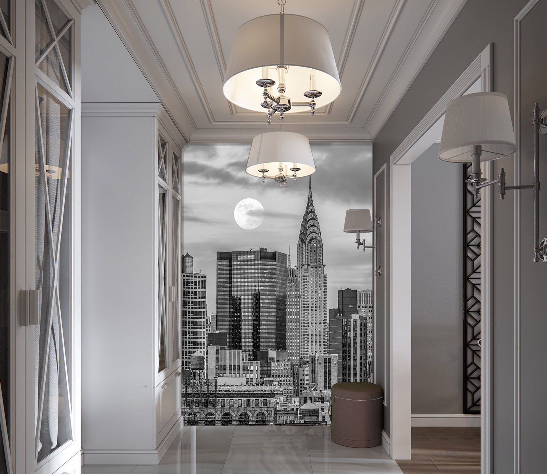 3D Gray Building 6198 Assaf Frank Wall Mural Wall Murals