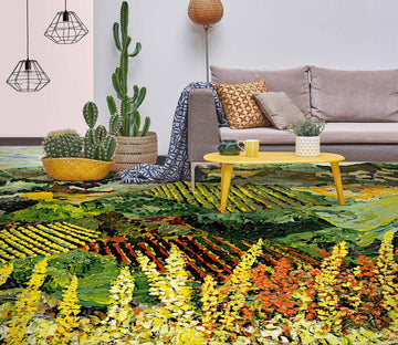 3D Field Flower Painting 9532 Allan P. Friedlander Floor Mural  Wallpaper Murals Self-Adhesive Removable Print Epoxy