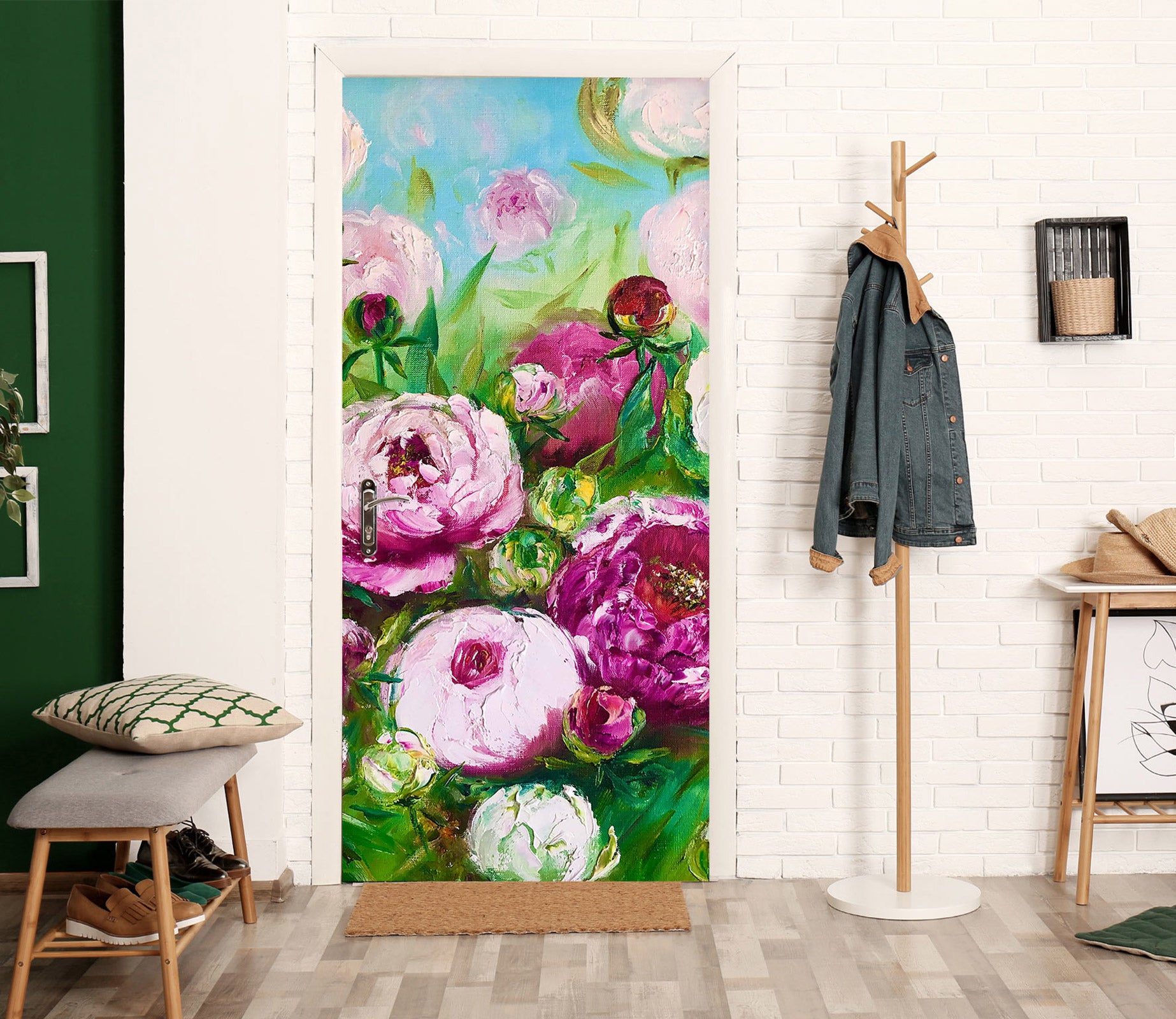 3D Flower Leaf 3104 Skromova Marina Door Mural
