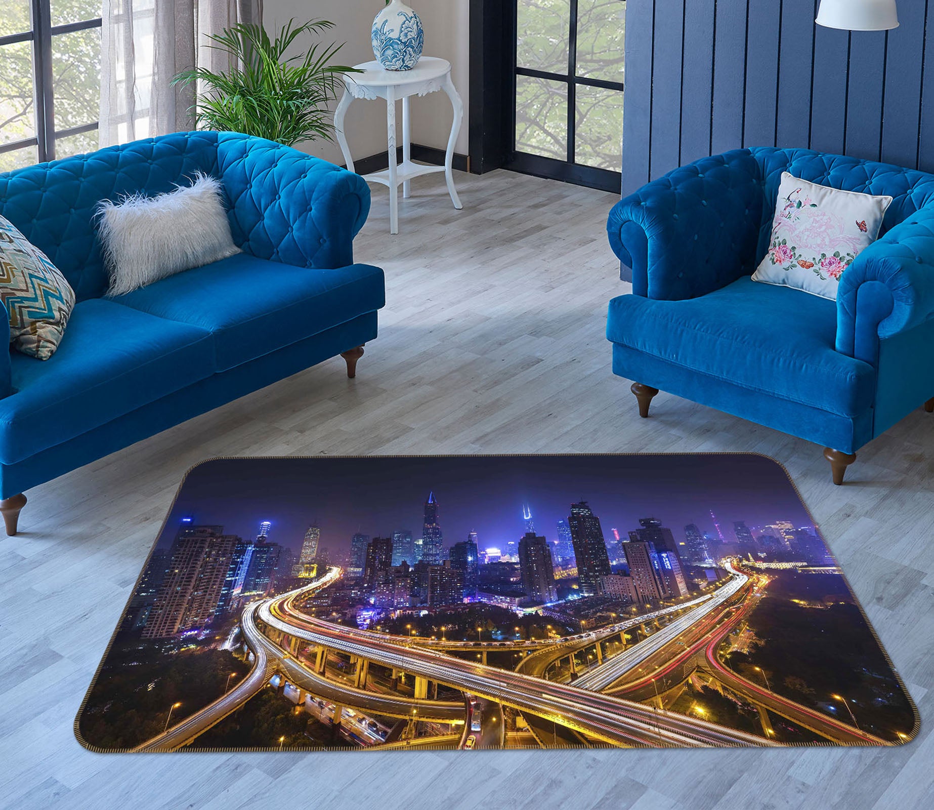 3D Transportation Hub 1165 Marco Carmassi Rug Non Slip Rug Mat