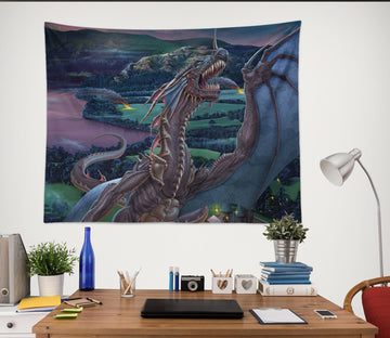 3D Grassland Big Dragon 121206 Tom Wood Tapestry Hanging Cloth Hang