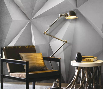 3D Gray Geometry WC07 Wall Murals Wallpaper AJ Wallpaper 2 