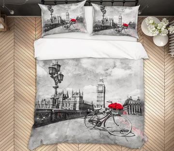 3D Bicycle Rose 1031 Assaf Frank Bedding Bed Pillowcases Quilt