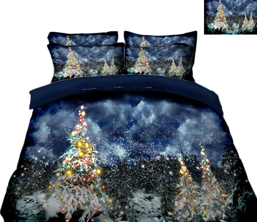 3D Snow Tree 31153 Christmas Quilt Duvet Cover Xmas Bed Pillowcases