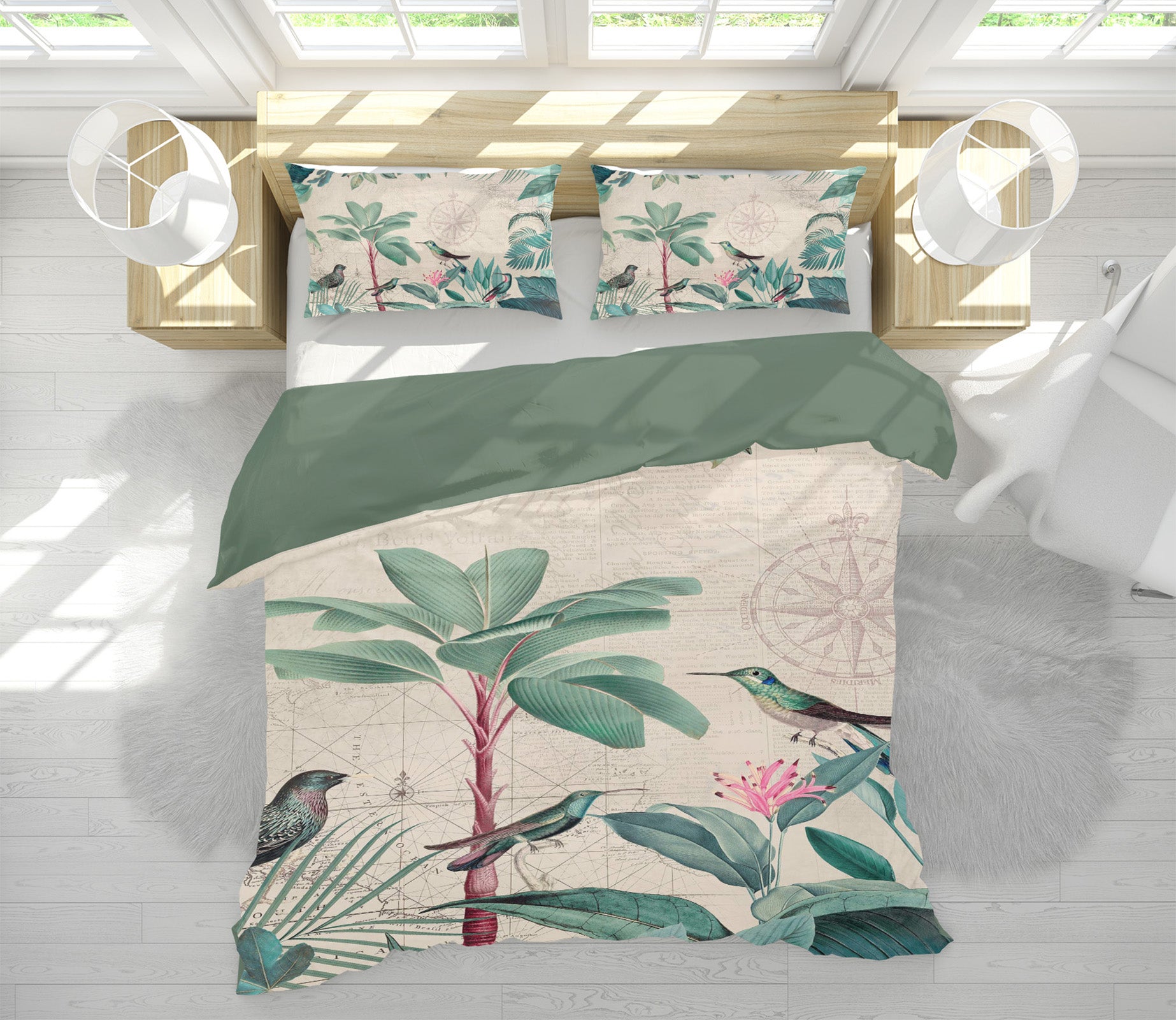 3D Coconut Tree Bird 121 Andrea haase Bedding Bed Pillowcases Quilt