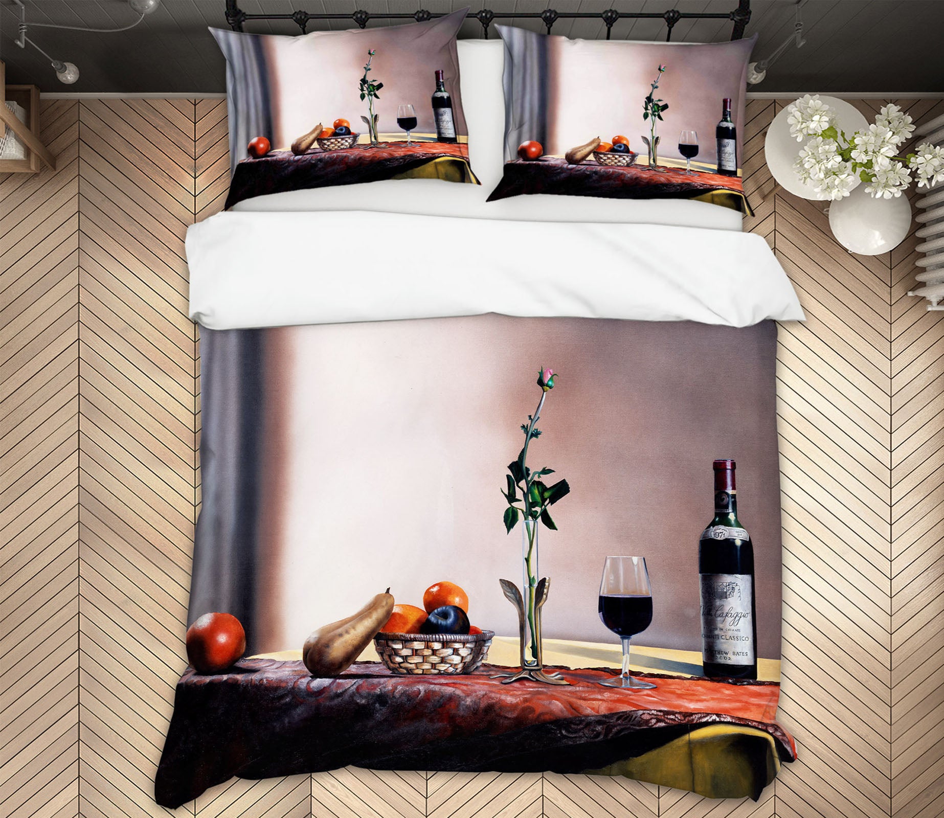 3D Fruit Red Wine 11068 Matthew Holden Bates Bedding Bed Pillowcases Quilt