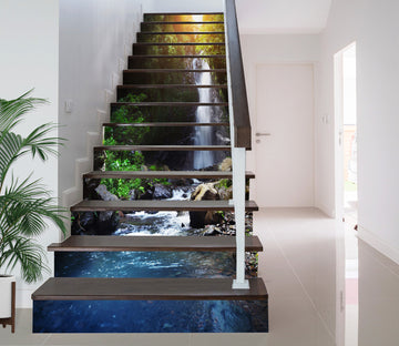3D Quiet Water In The Depths 406 Stair Risers