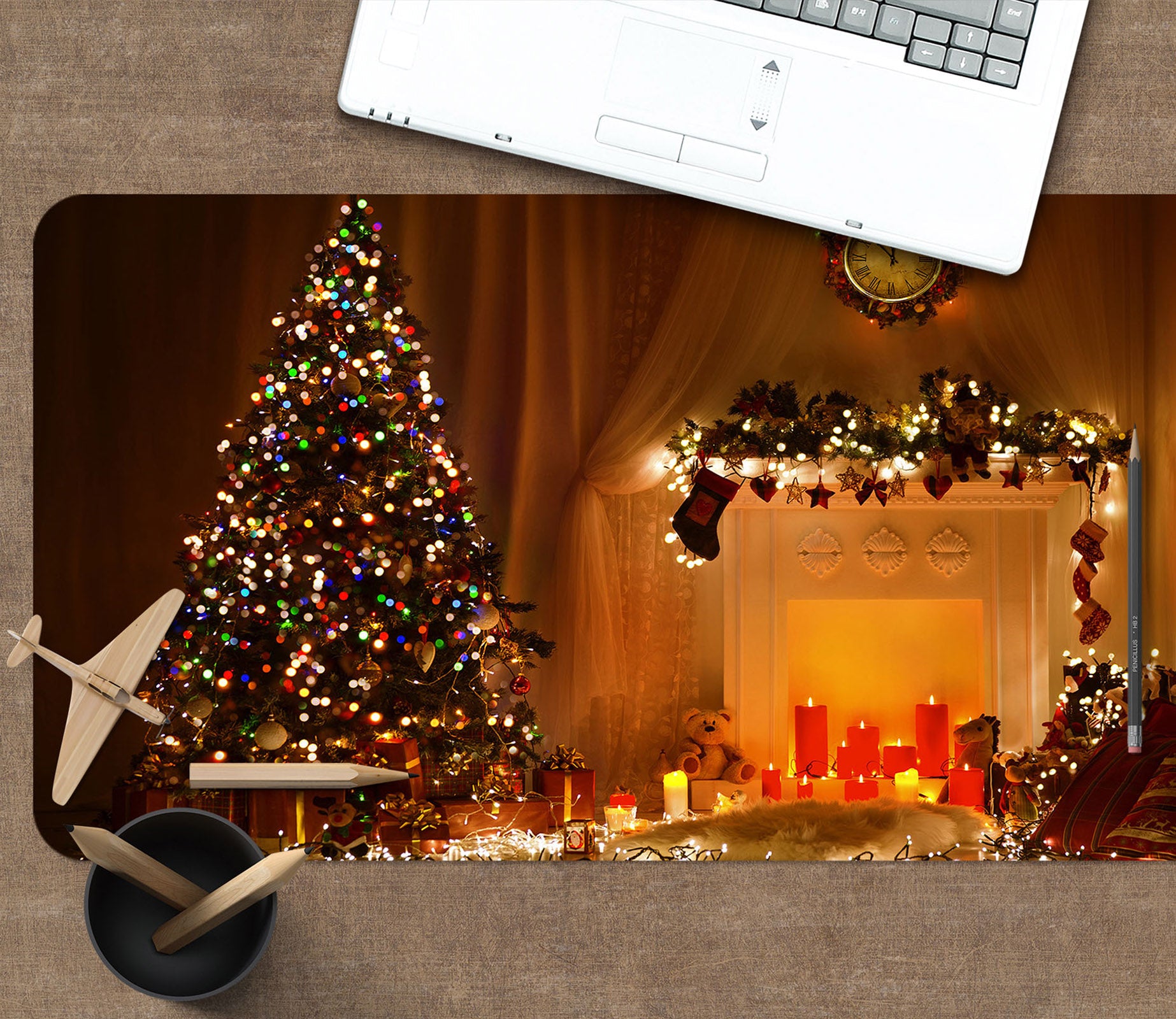 3D Tree String Lights 53169 Christmas Desk Mat Xmas