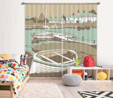 3D Southwold Harbour 151 Steve Read Curtain Curtains Drapes