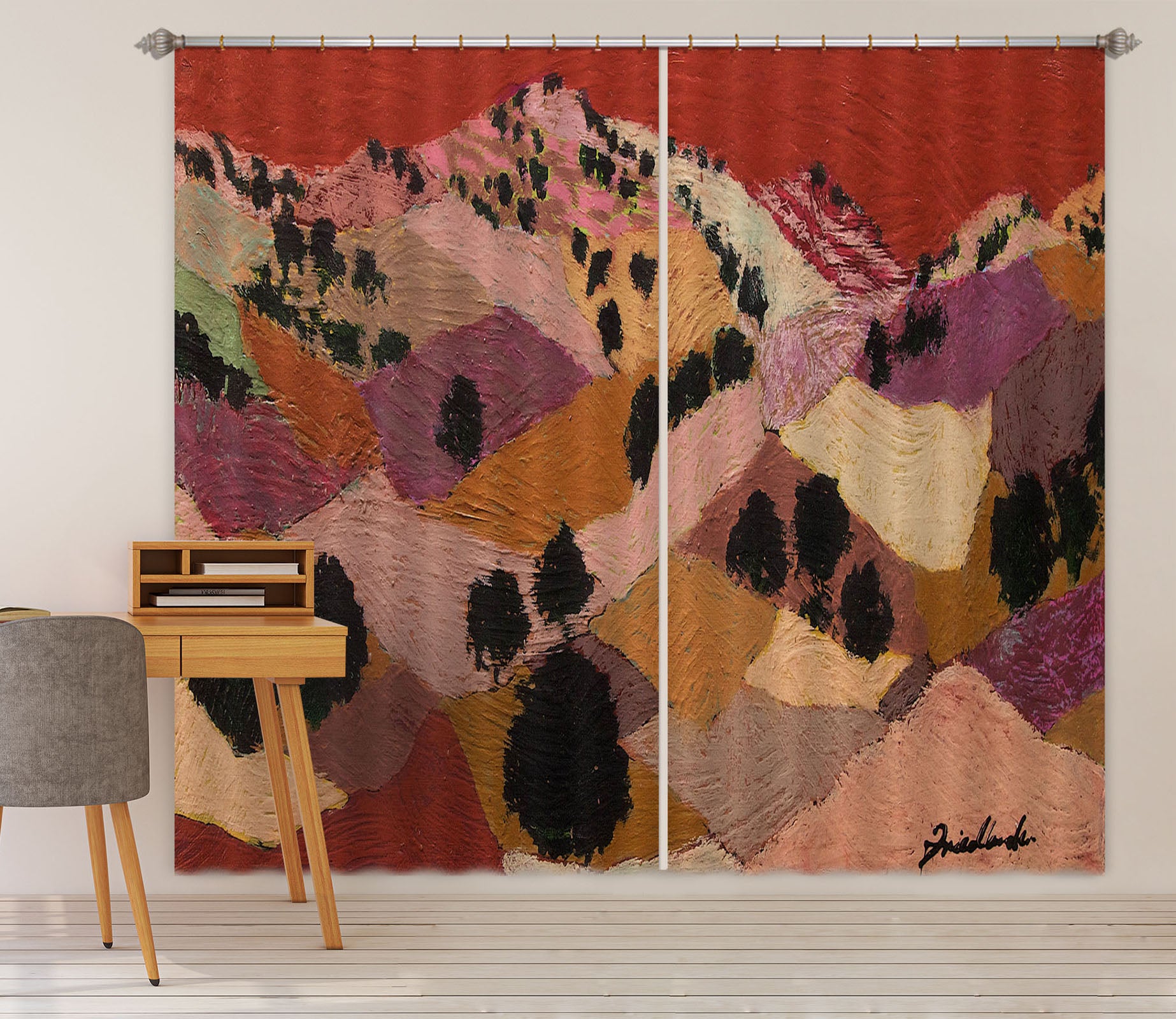 3D Valley Tree 104 Allan P. Friedlander Curtain Curtains Drapes