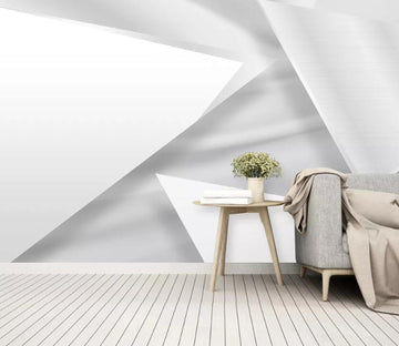 3D White Geometry WC07 Wall Murals Wallpaper AJ Wallpaper 2 