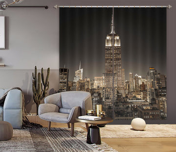 3D Night City 220 Assaf Frank Curtain Curtains Drapes