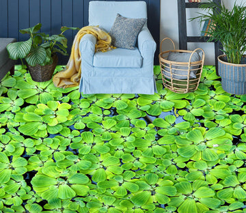 3D Bright Green Leaves 004 Floor Mural  Wallpaper Murals Rug & Mat Print Epoxy waterproof bath floor