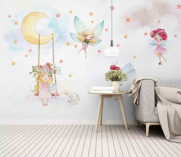 3D Fairy Moon WG04 Wall Murals Wallpaper AJ Wallpaper 2 