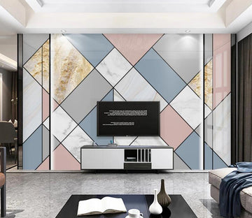 3D Interlaced Colors 739 Wall Murals