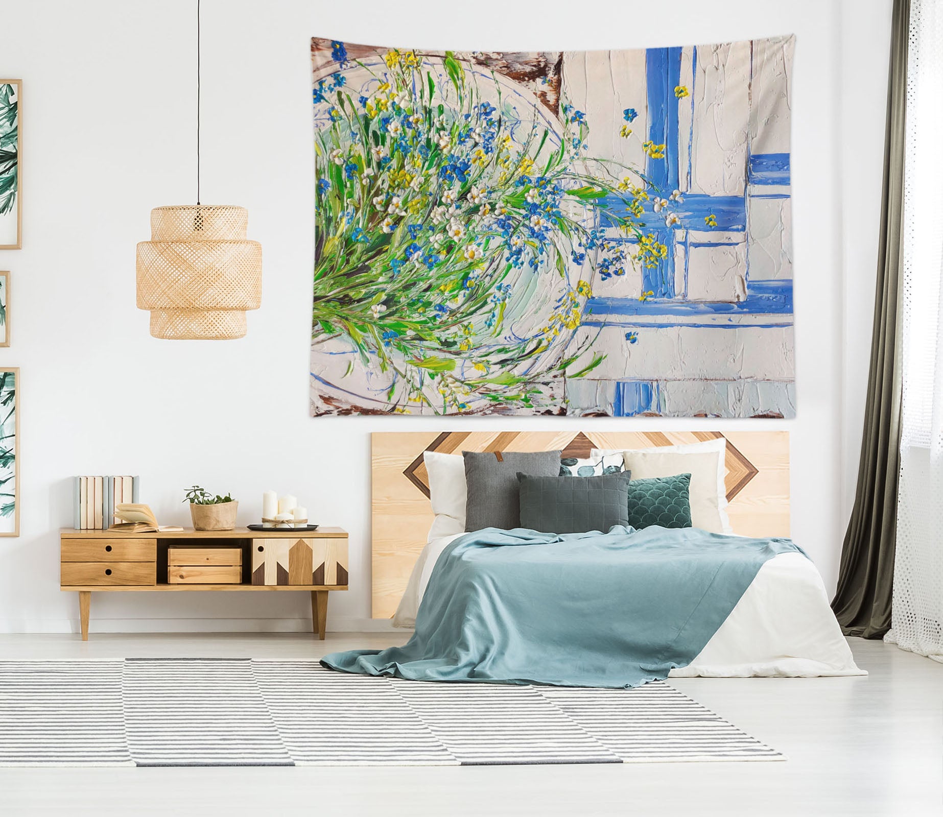 3D Yellow Flower 3723 Skromova Marina Tapestry Hanging Cloth Hang