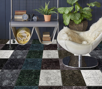 3D Elegant Square Style 950 Floor Mural  Wallpaper Murals Rug & Mat Print Epoxy waterproof bath floor