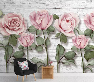 3D Plant Roses WC625 Wall Murals