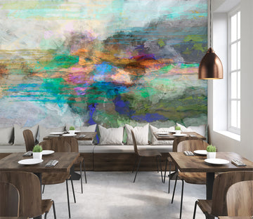 3D Blue Lake 1533 Michael Tienhaara Wall Mural Wall Murals