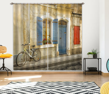 3D Retro Bicycle 046 Marco Carmassi Curtain Curtains Drapes