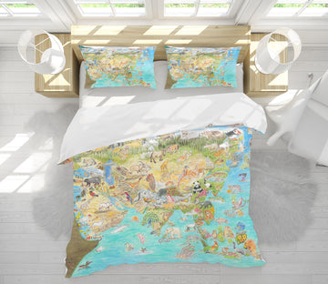 3D Animal World 021 Michael Sewell Bedding Bed Pillowcases Quilt