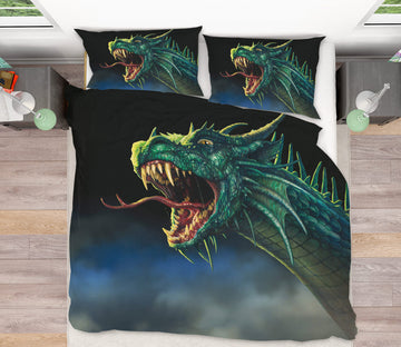 3D Green Dragon 6178 Ciruelo Bedding Bed Pillowcases Quilt