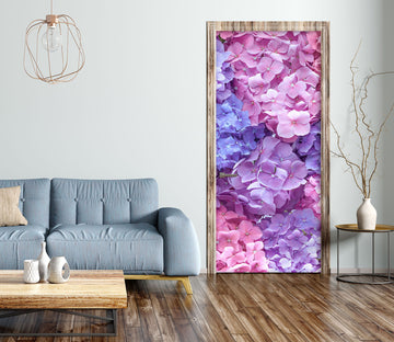 3D Purple Petals 5046 Assaf Frank Door Mural