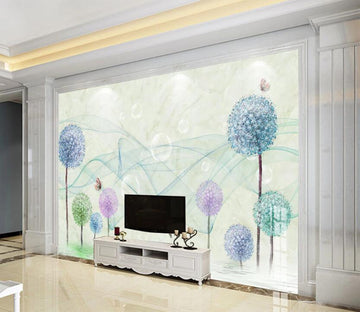 3D Flowers In Four Colors 2357 Wall Murals