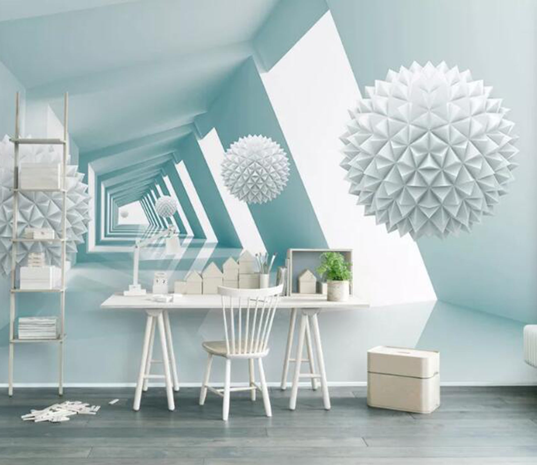 3D White Ball WG06 Wall Murals Wallpaper AJ Wallpaper 2 