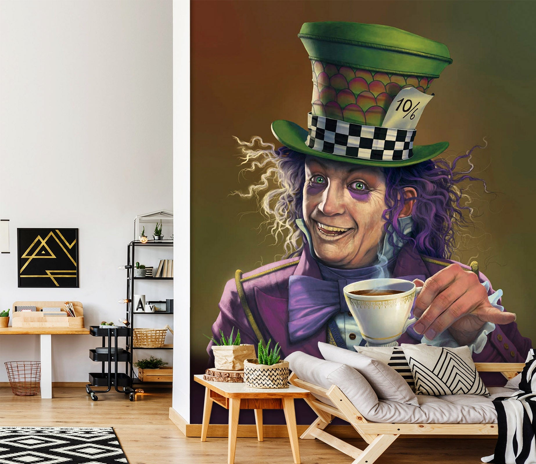 3D Mad Hatter Def 1428 Wall Murals Exclusive Designer Vincent Wallpaper AJ Wallpaper 