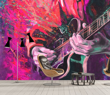 3D Playing Guitar 2101 Wall Murals