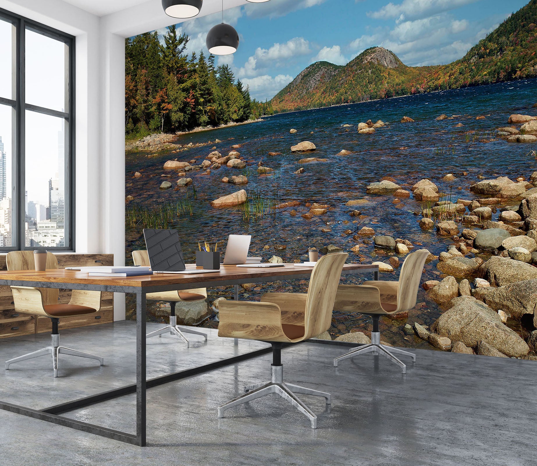 3D Stone Creek Water 62081 Kathy Barefield Wall Mural Wall Murals