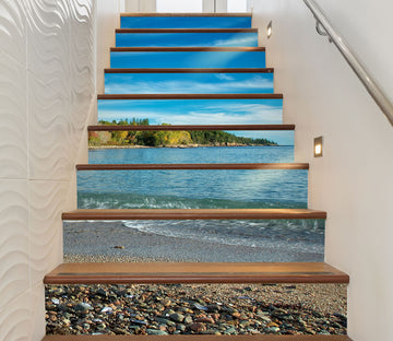3D Seaside Ocean Small Stone 9490 Kathy Barefield Stair Risers