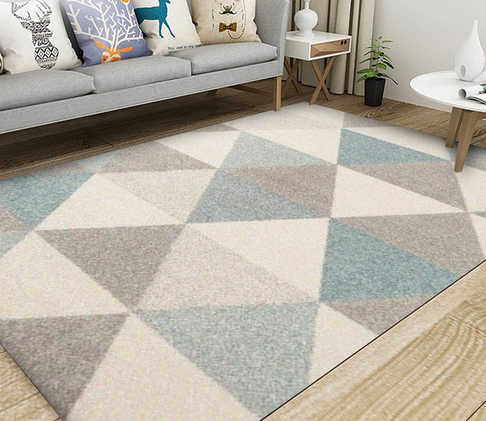 3D Color Geometry WG193 Non Slip Rug Mat Mat AJ Creativity Home 