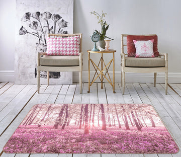 3D Pink Flower Sea 1016 Assaf Frank Rug Non Slip Rug Mat