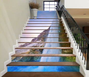 3D Dreamy Mountains 353 Stair Risers