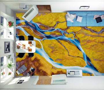3D Artistic Interlaced Rivers 248 Floor Mural  Wallpaper Murals Rug & Mat Print Epoxy waterproof bath floor