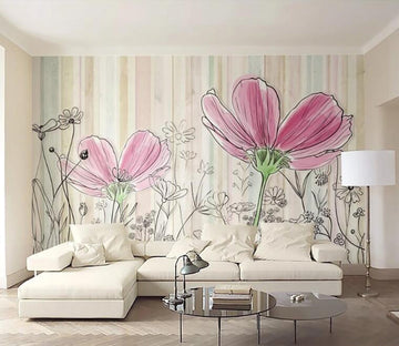 3D Pink Petals WG28 Wall Murals Wallpaper AJ Wallpaper 2 