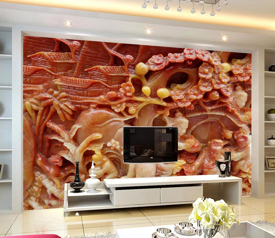 3D Jade Statue WC681 Wall Murals